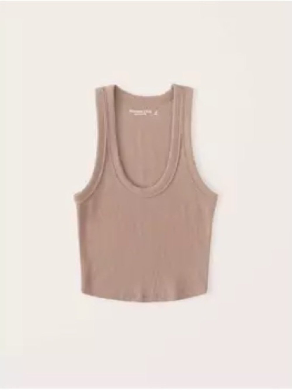 Abercrombie & Fitch - Soft A&F Essentials Beige Ribbed Tank Top